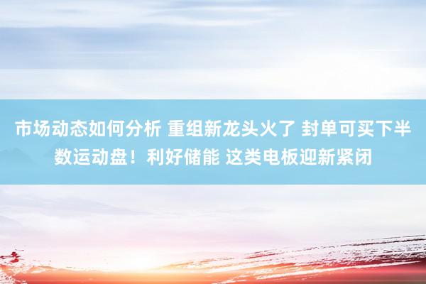 市场动态如何分析 重组新龙头火了 封单可买下半数运动盘！利好储能 这类电板迎新紧闭