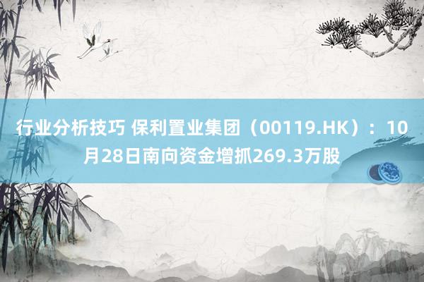 行业分析技巧 保利置业集团（00119.HK）：10月28日南向资金增抓269.3万股