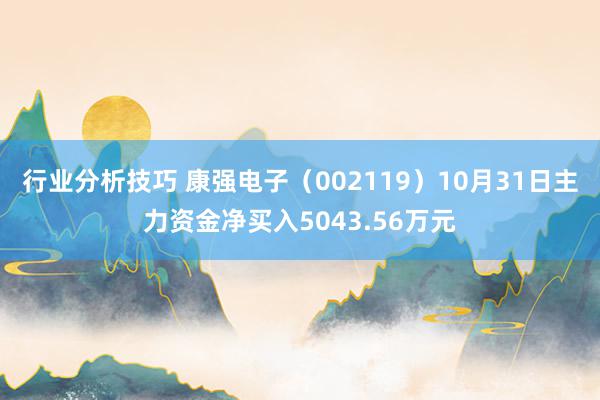 行业分析技巧 康强电子（002119）10月31日主力资金净买入5043.56万元