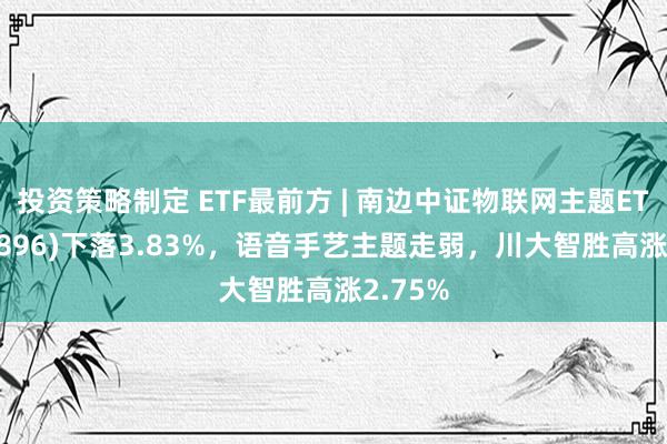 投资策略制定 ETF最前方 | 南边中证物联网主题ETF(159896)下落3.83%，语音手艺主题走弱，川大智胜高涨2.75%