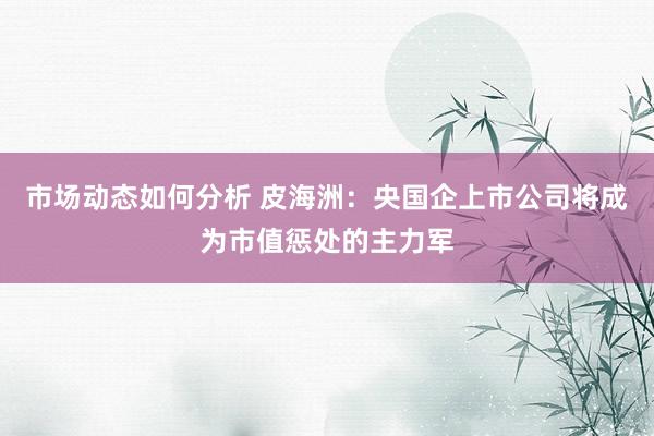 市场动态如何分析 皮海洲：央国企上市公司将成为市值惩处的主力军