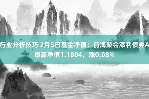 行业分析技巧 2月5日基金净值：前海聚会添利债券A最新净值1.1804，涨0.08%