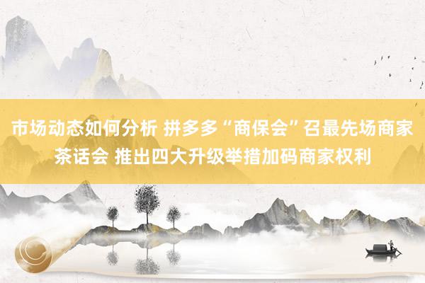 市场动态如何分析 拼多多“商保会”召最先场商家茶话会 推出四大升级举措加码商家权利